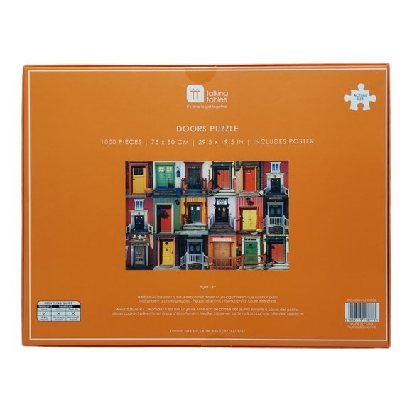 Colorful Doors Jigsaw Puzzle 29.5” By 19.5” Inches By Talking Tables 1000 Pieces - Picture 7 of 8